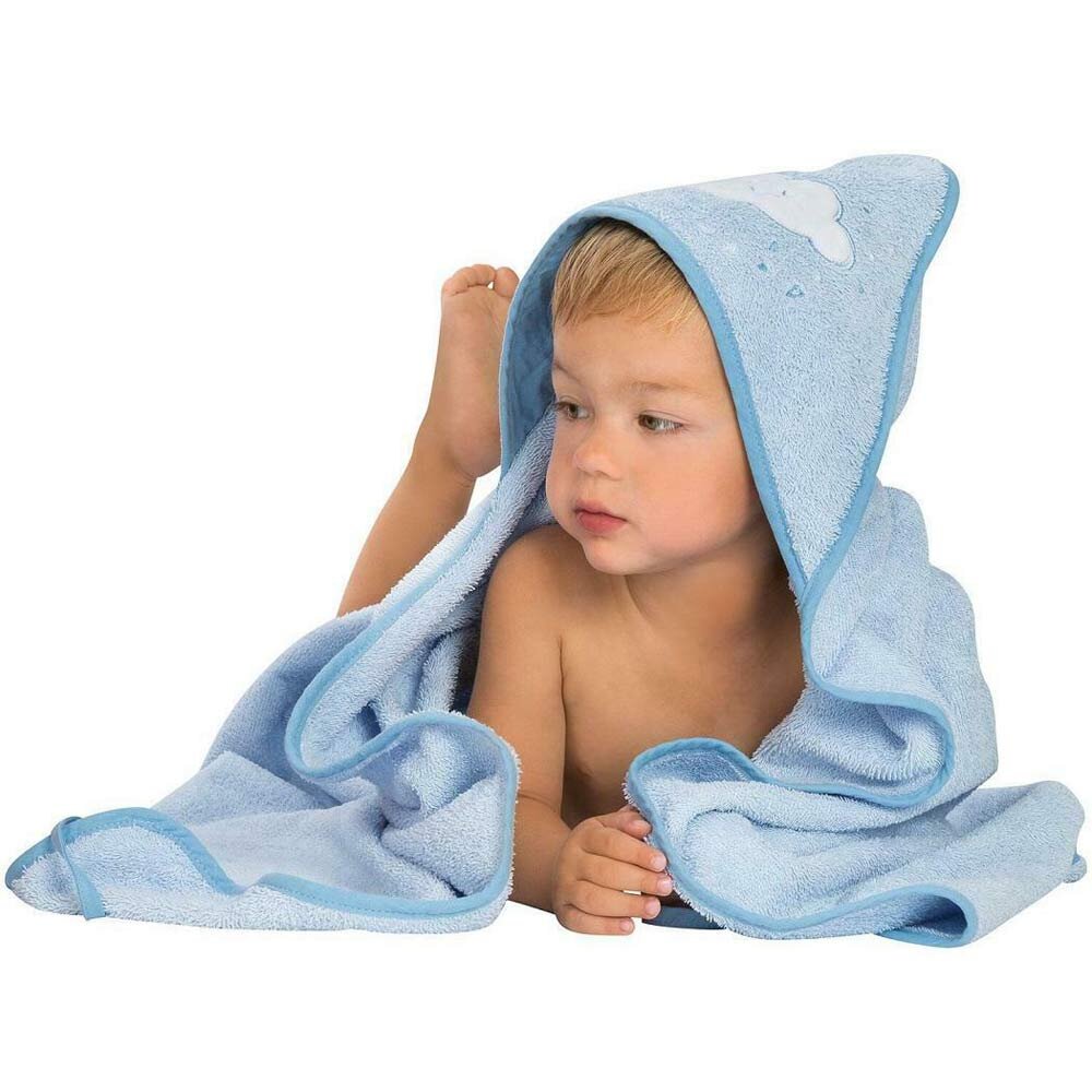 Clevamama Prosop de baie pentru bebelus si mama blue