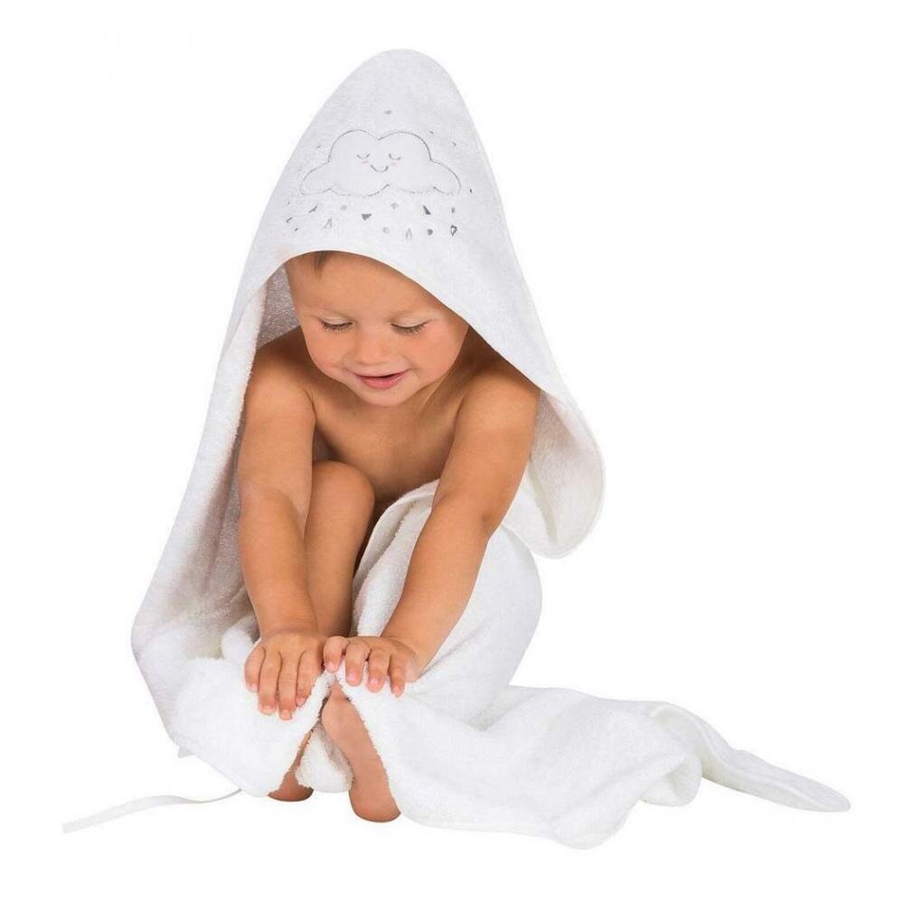 Clevamama Prosop de baie White pentru bebelus si mama