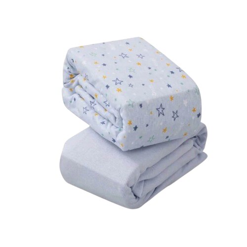 Clevamama Set 2 cearceafuri blue cu elastic 140 x 70 cm