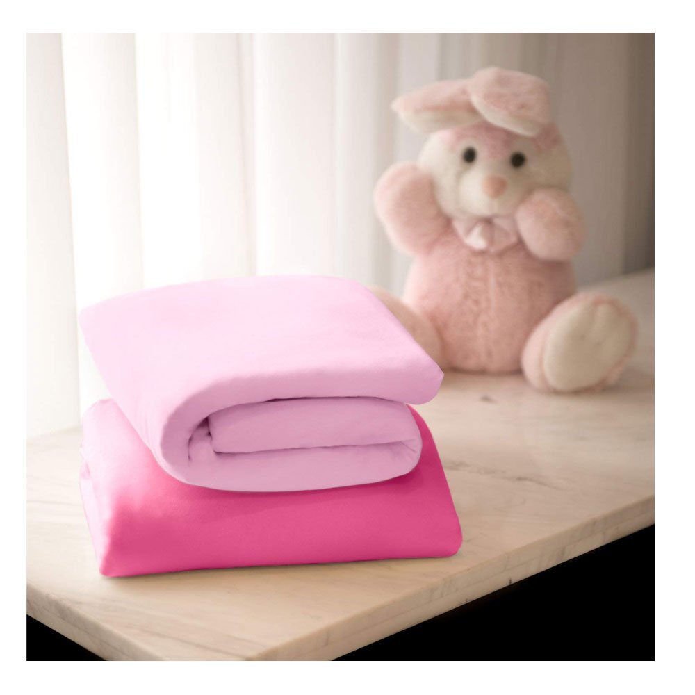 Clevamama Set cearceaf cu elastic 120cm x 60cm roz