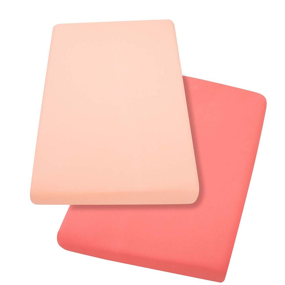Clevamama Set cearceaf cu elastic 140 cm x 70 cm coral