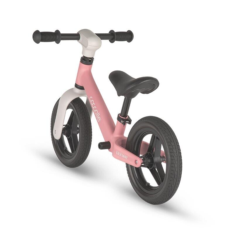 COCCOLLE Bicicleta fara pedale First Way Blush Pink 2-6 ani Roti 10 inch din PU Ghidon reglabil Greutate admisa 30 kg Sa Reglabila