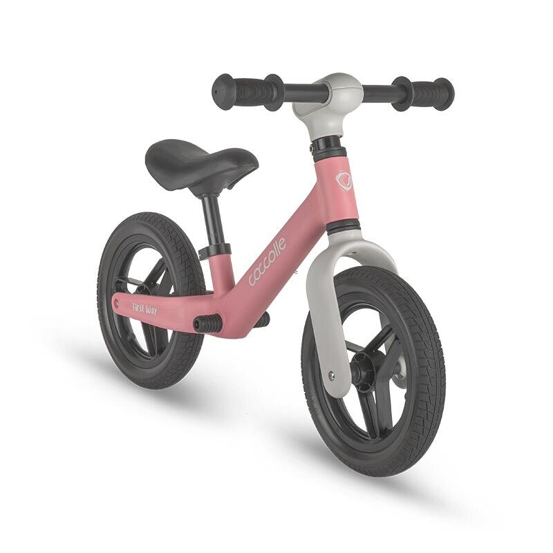 COCCOLLE Bicicleta fara pedale First Way Blush Pink 2-6 ani Roti 10 inch din PU Ghidon reglabil Greutate admisa 30 kg Sa Reglabila