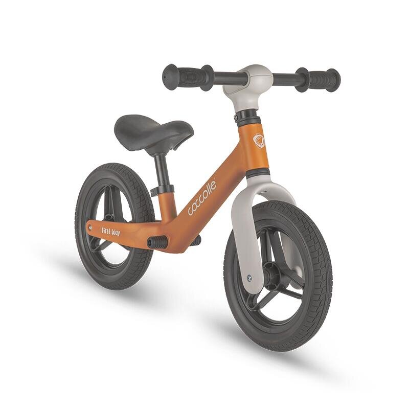 COCCOLLE Bicicleta fara pedale First Way Cookie Beige 2-6 ani Roti 10 inch din PU Ghidon reglabil Greutate admisa 30 kg Sa Reglabila