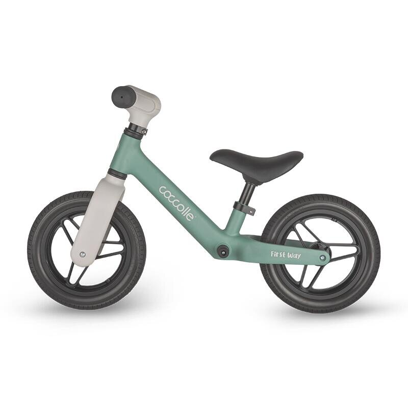 COCCOLLE Bicicleta fara pedale First Way Summer Mint 2-6 ani Roti 10 inch din PU Ghidon reglabil Greutate admisa 30 kg Sa Reglabila