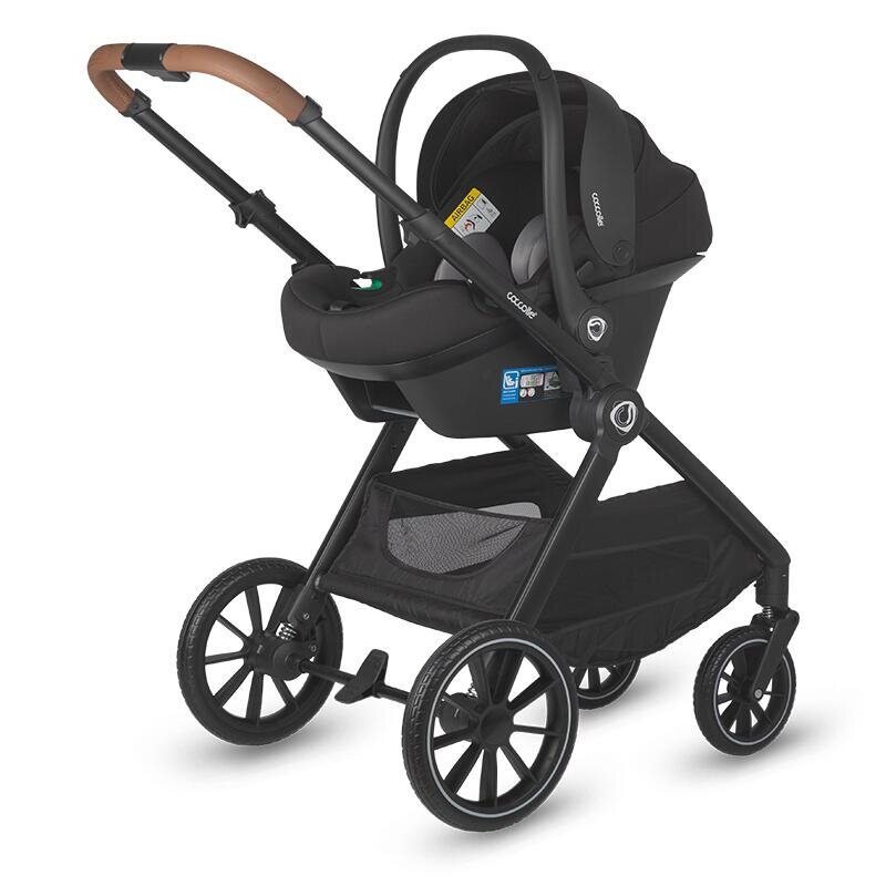 COCCOLLE Carucior pentru copii Aspen Moss Green modular 4 in 1 cu scoica auto iSize Knox Black si baza isofix iSize Knox