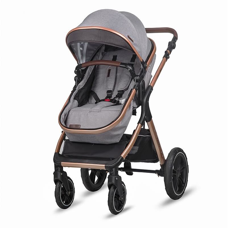 COCCOLLE Carucior pentru copii Melora Moonlit Grey 3 in 1 Transformabil Reversibil Cadru din aluminiu Pliere compacta Maner ajustabil Spatar reglabil si Accesorii incluse