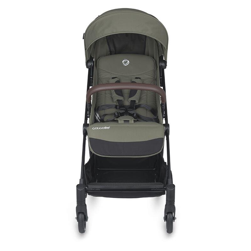 COCCOLLE Carucior sport autofold Melia Sage Shadow cadru aluminiu anodizat copertina XXL cu protectie UV 50+ pozitie verticala dupa pliere certificat pana la 22 kg