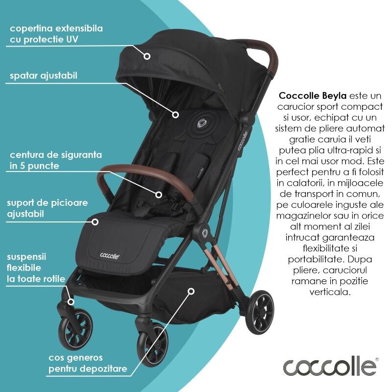 COCCOLLE Carucior sport Beyla cu pliere automata Gold LE