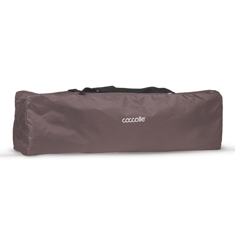COCCOLLE Patut pliabil cu un singur nivel de inaltime Notte Geanta transport inclusa Dimenisune interioara 120x60 cm Ideal pentru calatorii Foarte compact la pliere Dessert Taupe