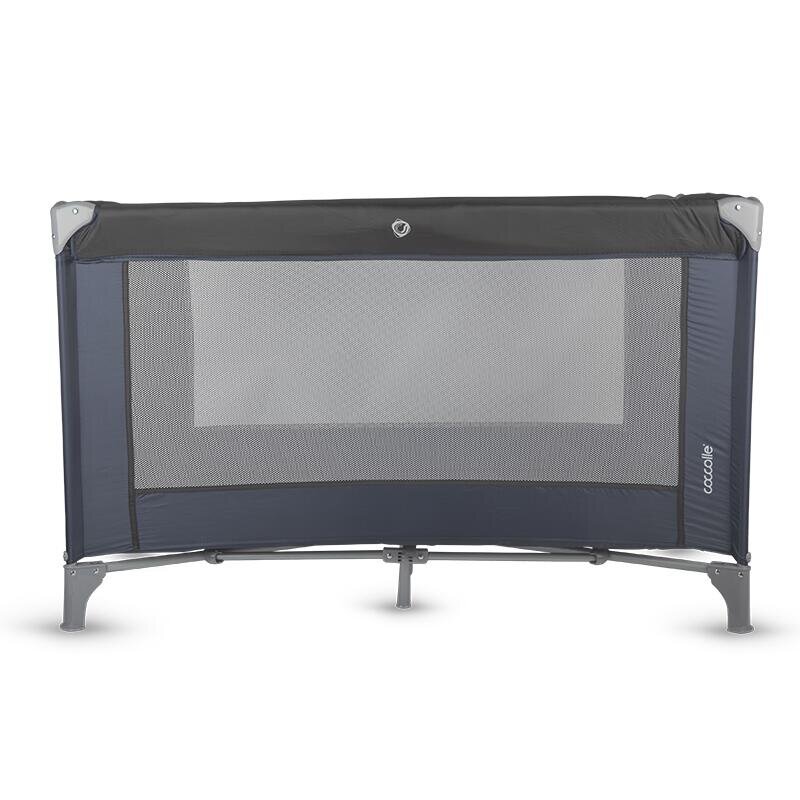 COCCOLLE Patut pliabil cu un singur nivel de inaltime Notte Geanta transport inclusa Dimenisune interioara 120x60 cm Ideal pentru calatorii Foarte compact la pliere Jet Black