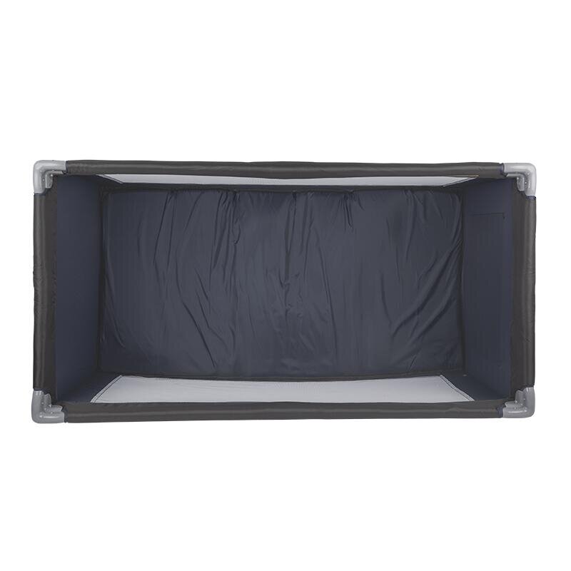 COCCOLLE Patut pliabil cu un singur nivel de inaltime Notte Geanta transport inclusa Dimenisune interioara 120x60 cm Ideal pentru calatorii Foarte compact la pliere Jet Black