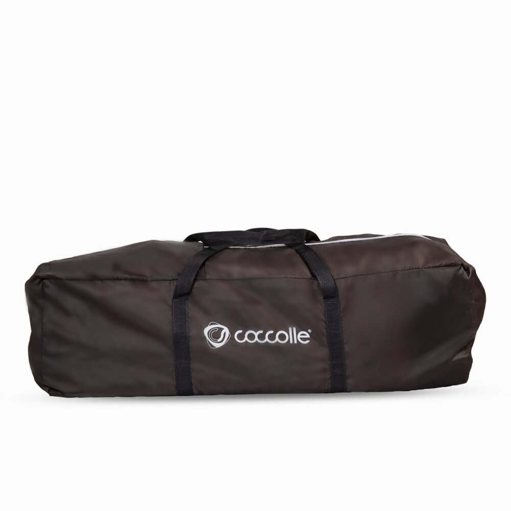 COCCOLLE Patut Siesta Roz pliabil cu bara cu jucarii masuta de infasat saltea usita de acces cu fermoar