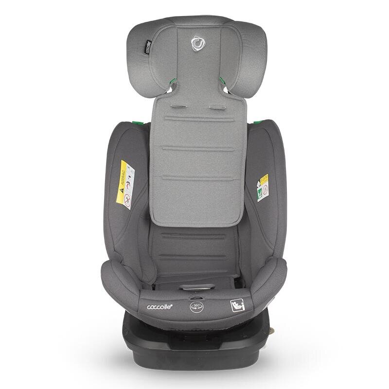 COCCOLLE Scaun auto cu Isofix Nyota Diamond Black 40-150 cm i-Size 4 pozitii inclinare Rotire 360 cu o singura mana Tetiera reglabila Husa detasabila Sistem antibasculare Top Tether Pozitie somn 0-12 ani
