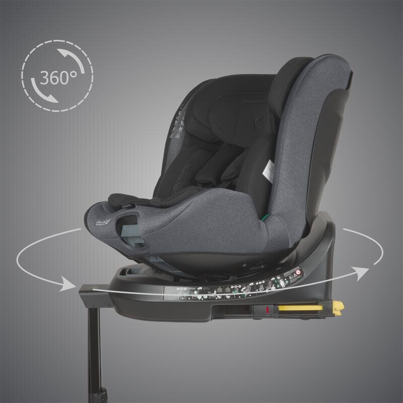 COCCOLLE Scaun auto iSize 40-150 cm Ario Anthracite cu sistem isofix picior de fixare rotatie 360
