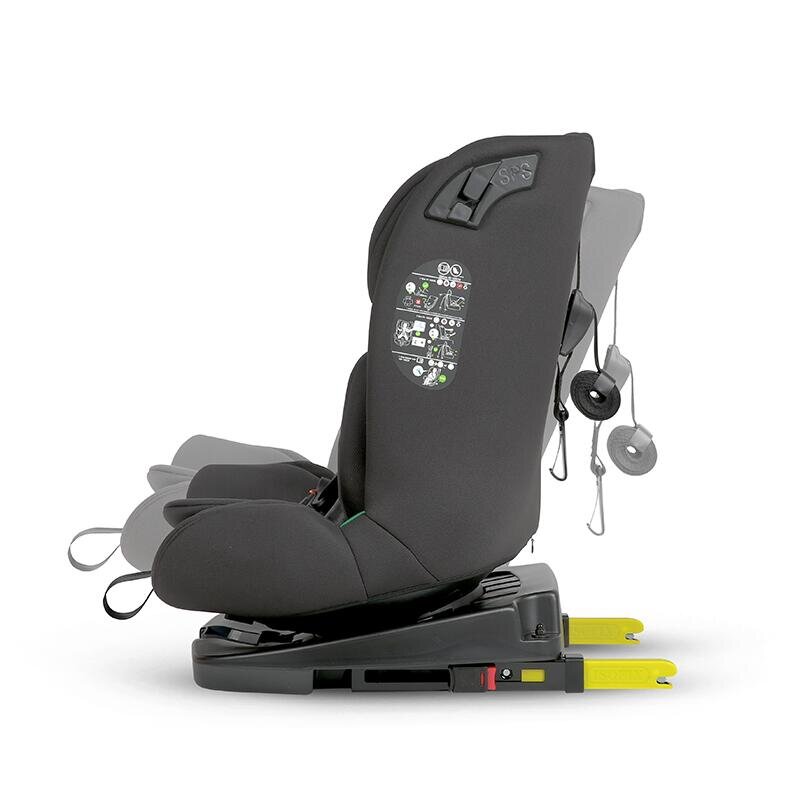 COCCOLLE Scaun auto iSize 40-150 cm Nobi Diamond Black cu Isofix pozitie somn Tetiera reglabila Rotativ Insert nou nascut