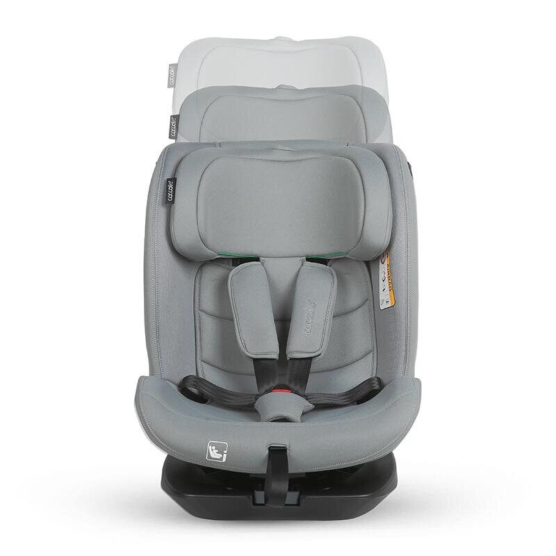 COCCOLLE Scaun auto iSize 40-150 cm Nobi Misty Grey cu Isofix pozitie somn Tetiera reglabila Rotativ Insert nou nascut