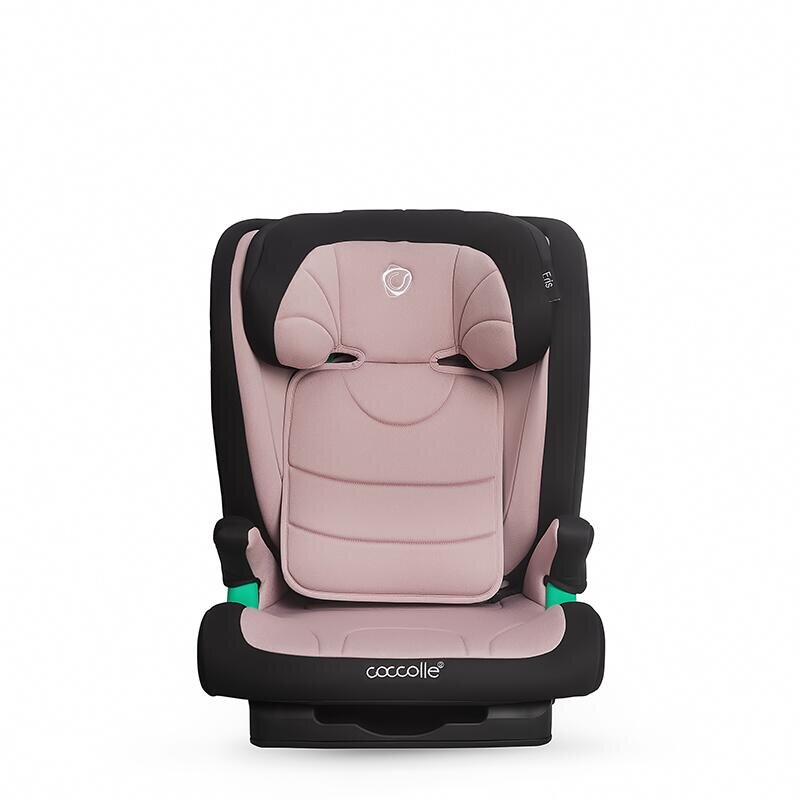 COCCOLLE Scaun auto iSize Isofix Eris 100-150 cm Tetiera si spatar reglabile Pozitie somn junior Cotiere confortabile Omologat R129 Bare isofix reglabile Dessert Rose