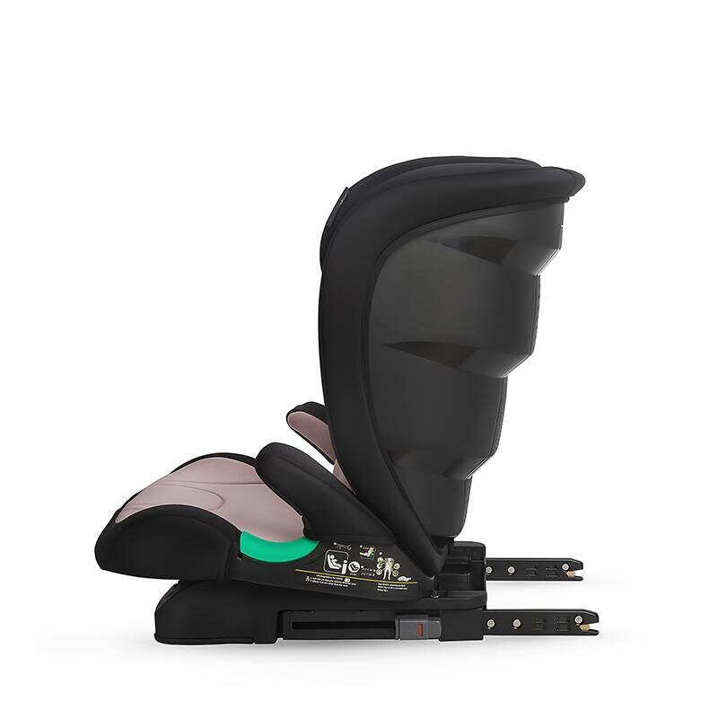 COCCOLLE Scaun auto iSize Isofix Eris 100-150 cm Tetiera si spatar reglabile Pozitie somn junior Cotiere confortabile Omologat R129 Bare isofix reglabile Dessert Rose