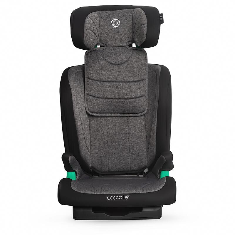 COCCOLLE Scaun auto iSize Isofix Eris 100-150 cm Tetiera si spatar reglabile Pozitie somn junior Cotiere confortabile Omologat R129 Bare isofix reglabile Greystone