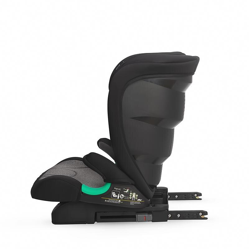 COCCOLLE Scaun auto iSize Isofix Eris 100-150 cm Tetiera si spatar reglabile Pozitie somn junior Cotiere confortabile Omologat R129 Bare isofix reglabile Greystone