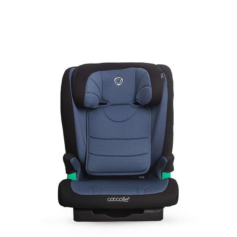 COCCOLLE Scaun auto iSize Isofix Eris 100-150 cm Tetiera si spatar reglabile Pozitie somn junior Cotiere confortabile Omologat R129 Bare isofix reglabile Rock Blue