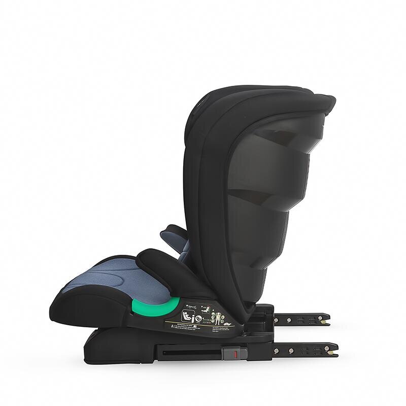 COCCOLLE Scaun auto iSize Isofix Eris 100-150 cm Tetiera si spatar reglabile Pozitie somn junior Cotiere confortabile Omologat R129 Bare isofix reglabile Rock Blue