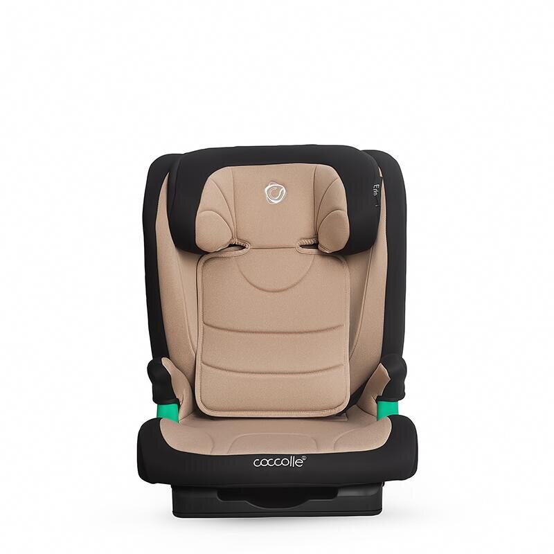 COCCOLLE Scaun auto iSize Isofix Eris 100-150 cm Tetiera si spatar reglabile Pozitie somn junior Cotiere confortabile Omologat R129 Bare isofix reglabile Sand Beige