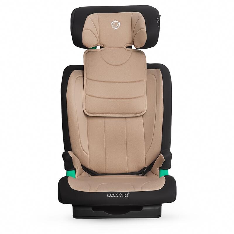 COCCOLLE Scaun auto iSize Isofix Eris 100-150 cm Tetiera si spatar reglabile Pozitie somn junior Cotiere confortabile Omologat R129 Bare isofix reglabile Sand Beige
