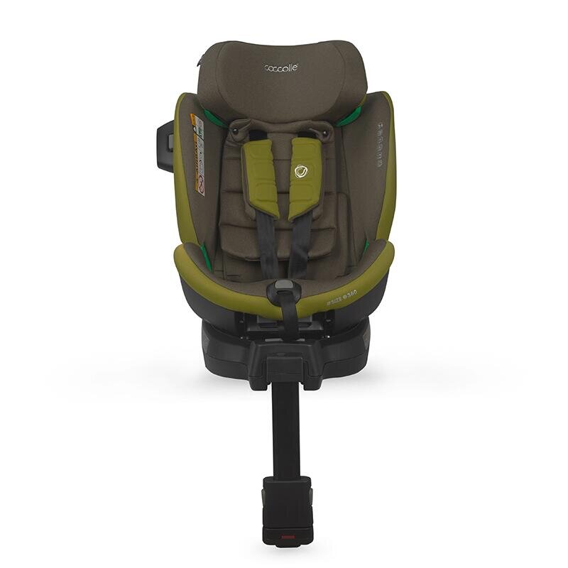 COCCOLLE Scaun auto iSize Mago Olive Khaki 40-150 cm isofix picior de fixare rotire 360 grade tetiera reglabila