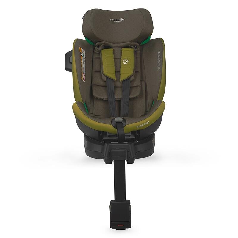 COCCOLLE Scaun auto iSize Mago Olive Khaki 40-150 cm isofix picior de fixare rotire 360 grade tetiera reglabila