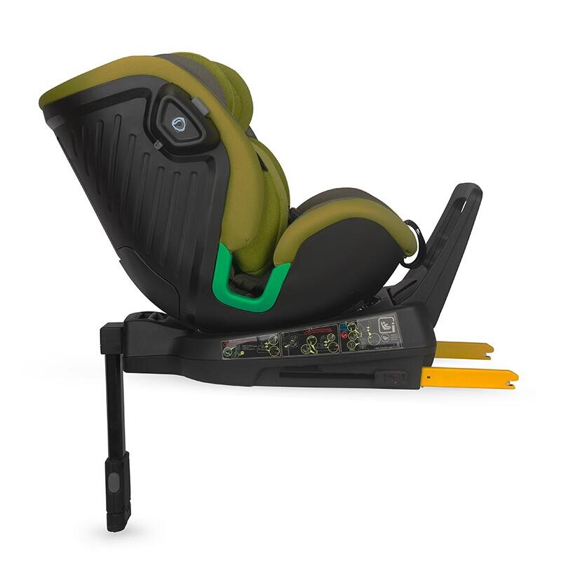 COCCOLLE Scaun auto iSize Mago Olive Khaki 40-150 cm isofix picior de fixare rotire 360 grade tetiera reglabila