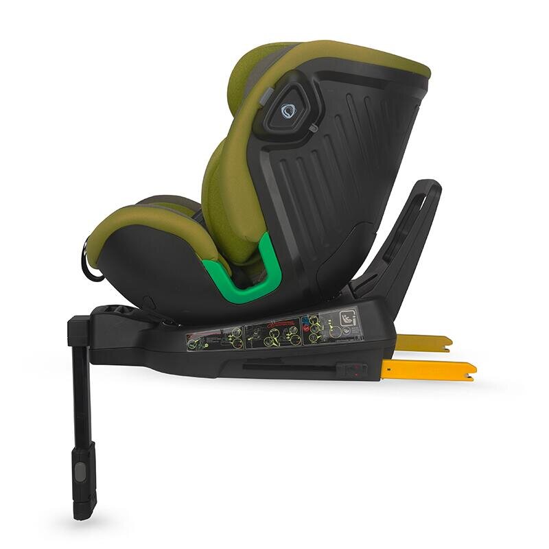 COCCOLLE Scaun auto iSize Mago Olive Khaki 40-150 cm isofix picior de fixare rotire 360 grade tetiera reglabila