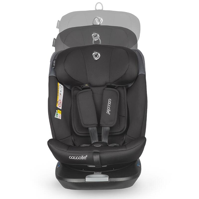 COCCOLLE Scaun auto rotativ cu Isofix Atira iSize R129 pentru copii de 40-150 cm sau 0-36 kg Top Tether Centuri in 5 puncte Pozitie de somn Tetiera reglabila Carcasa ranforsata metalic Cu spuma de memorie in 3 straturi