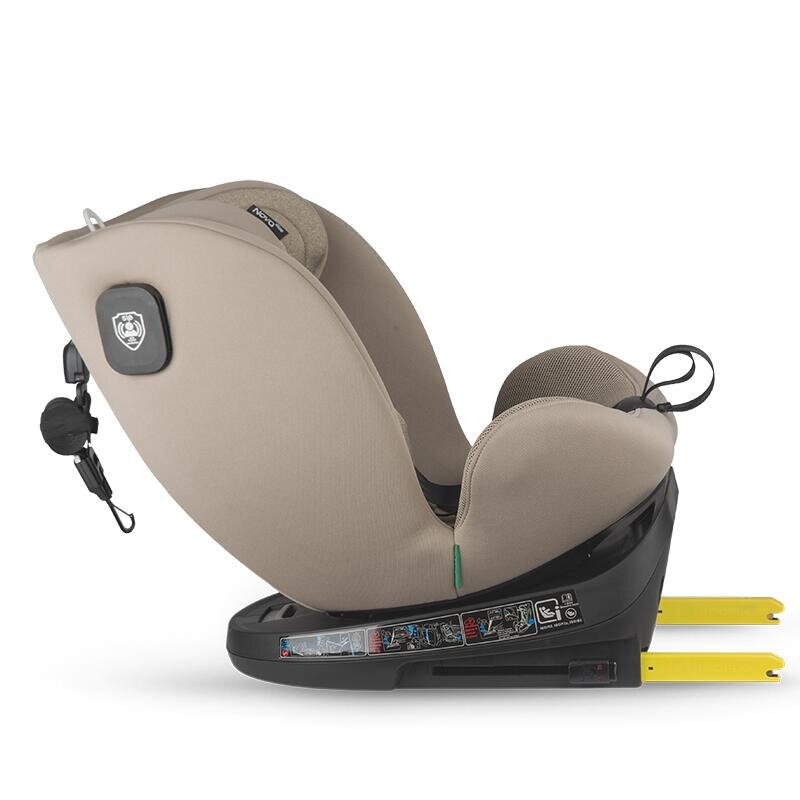 COCCOLLE Scaun auto rotativ cu Isofix Nova iSize 40-150 cm 0-12 ani omologat R129 Top Tether Insert nou nascut Tetiera reglabila Protectie impact lateral Pozitie de somn Sand Beige