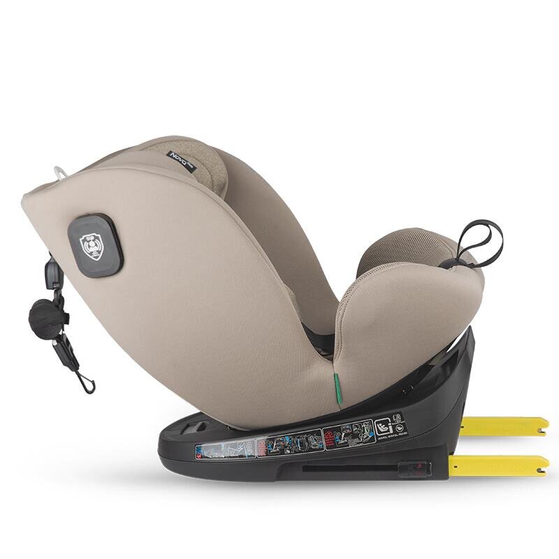 COCCOLLE Scaun auto rotativ cu Isofix Nova iSize 40-150 cm 0-12 ani omologat R129 Top Tether Insert nou nascut Tetiera reglabila Protectie impact lateral Pozitie de somn Sand Beige
