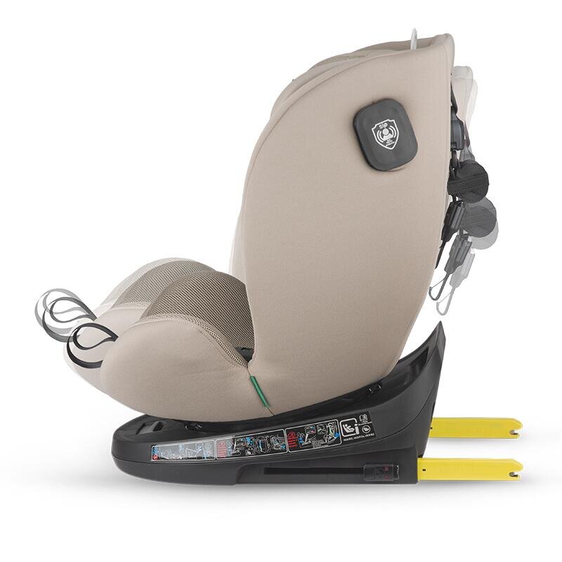 COCCOLLE Scaun auto rotativ cu Isofix Nova iSize 40-150 cm 0-12 ani omologat R129 Top Tether Insert nou nascut Tetiera reglabila Protectie impact lateral Pozitie de somn Sand Beige