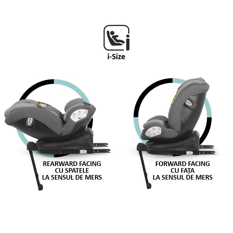 COCCOLLE Scaun auto rotativ cu Isofix Sidra iSize Premium Line Diamond black 40-150 cm0-12 ani4 pozitii de inclinareTetiera reglabilaPozitie somnHusa detasabilaSistem antibascularePicior de fixareOmologat R129