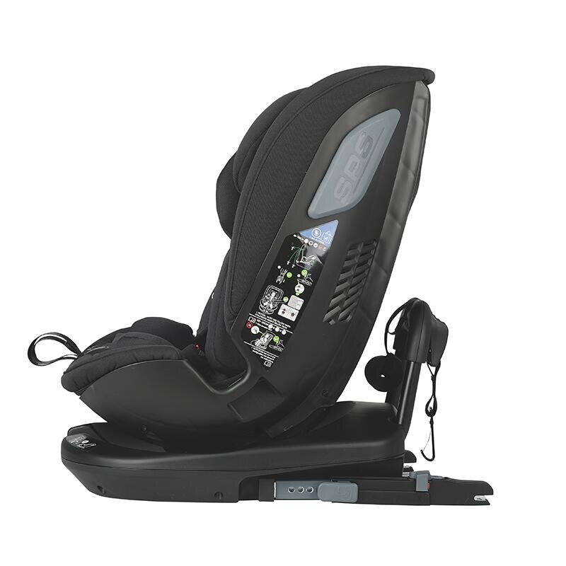 COCCOLLE Scaun auto rotativ iSize Velsa Jet Black cu isofix top-tether protectie la impact lateral reglabil