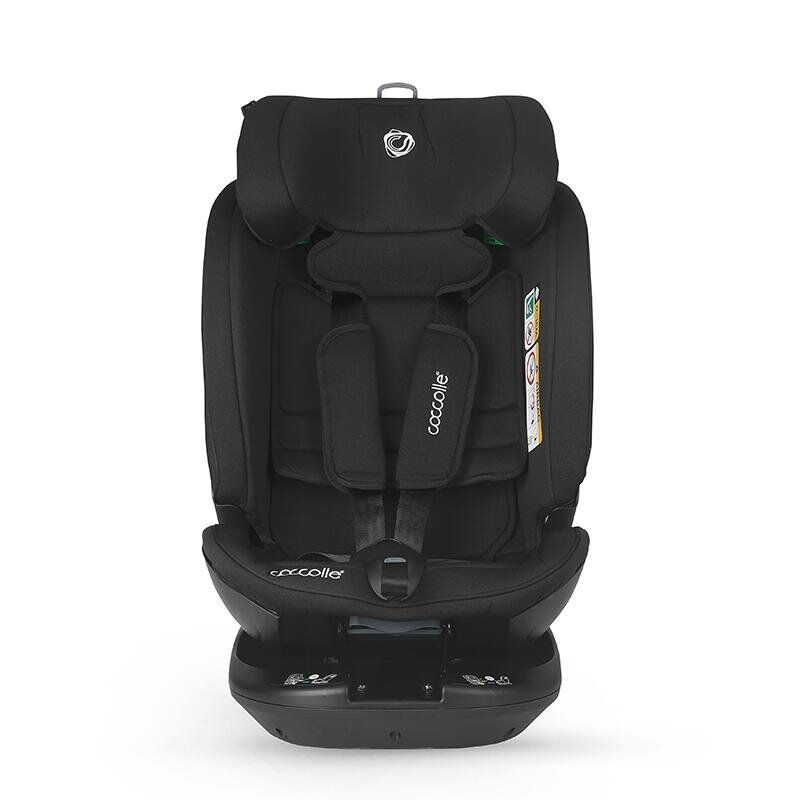 COCCOLLE Scaun auto rotativ iSize Velsa Jet Black cu isofix top-tether protectie la impact lateral reglabil