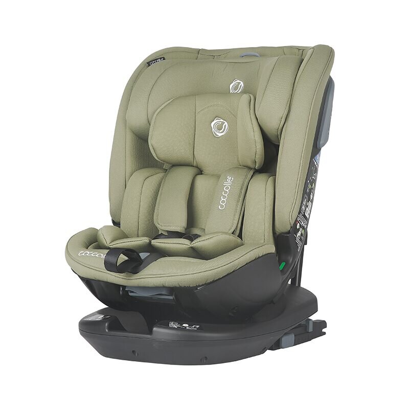 COCCOLLE Scaun auto rotativ iSize Velsa Moss Green cu isofix top-tether protectie la impact lateral reglabil