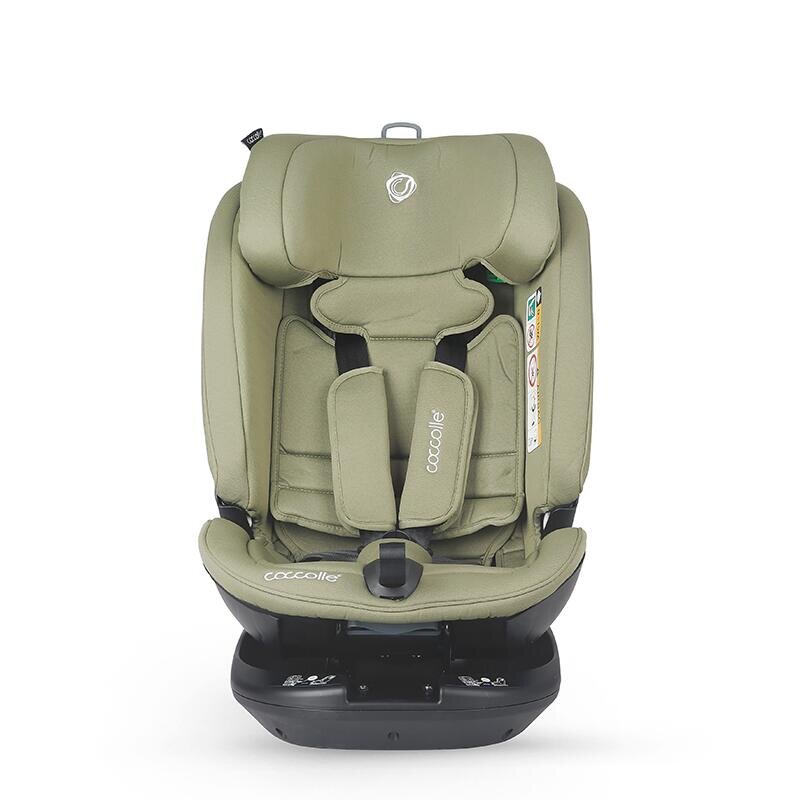 COCCOLLE Scaun auto rotativ iSize Velsa Moss Green cu isofix top-tether protectie la impact lateral reglabil
