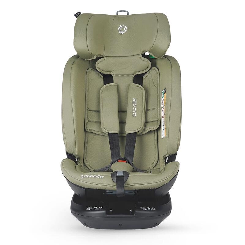 COCCOLLE Scaun auto rotativ iSize Velsa Moss Green cu isofix top-tether protectie la impact lateral reglabil