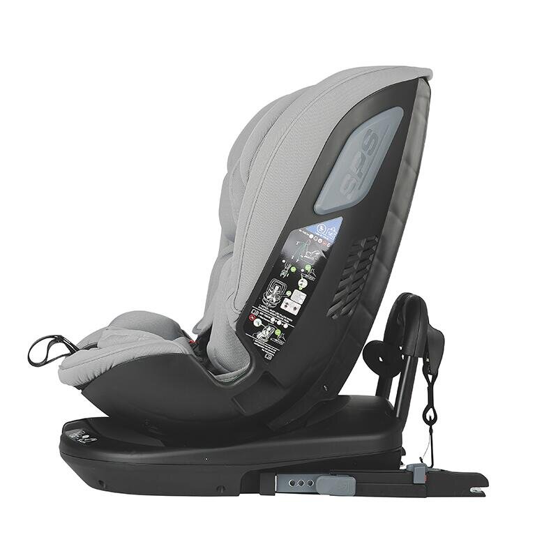 COCCOLLE Scaun auto rotativ iSize Velsa Neutral Grey cu isofix top-tether protectie la impact lateral reglabil