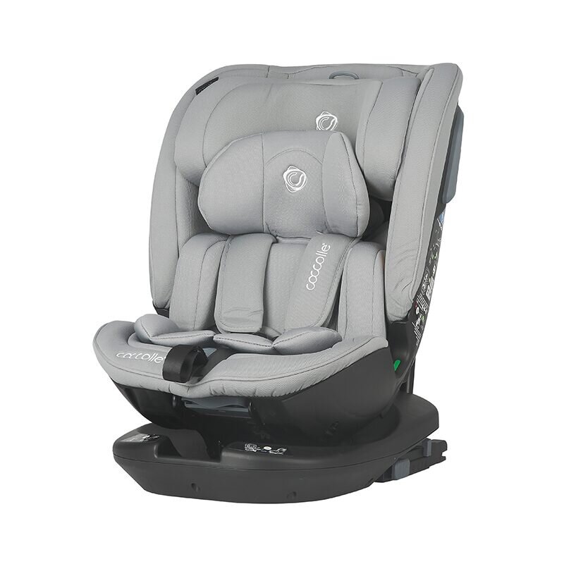 COCCOLLE Scaun auto rotativ iSize Velsa Neutral Grey cu isofix top-tether protectie la impact lateral reglabil
