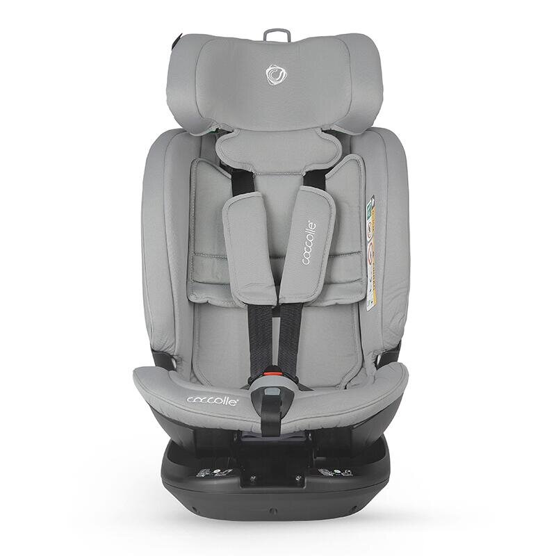 COCCOLLE Scaun auto rotativ iSize Velsa Neutral Grey cu isofix top-tether protectie la impact lateral reglabil
