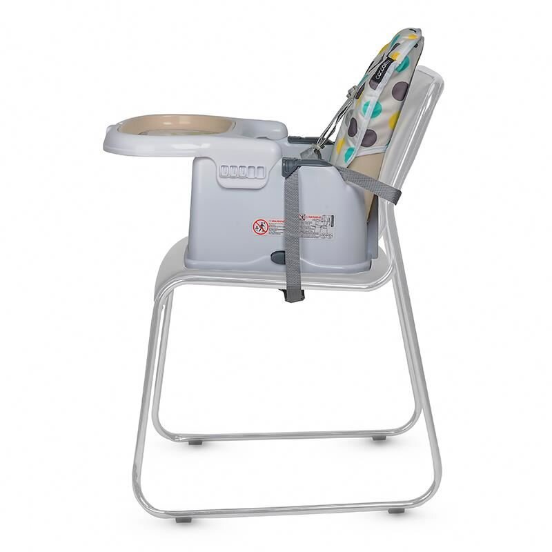 COCCOLLE Scaun de luat masa 2in1 pentru copii Ziti multifunctional Cu functie de inaltator Centuri in 5 puncte Spatar reglabil in 2 pozitii Tavita reglabila in 3 pozitii Dispozitiv anti-alunecare sub tavita pana la 15 k