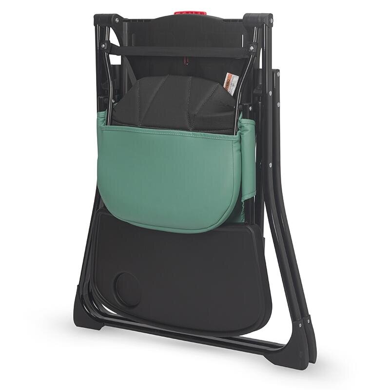 COCCOLLE Scaun de masa pentru copii Miso Tavita detasabila Pliabil la buton Sezut cu spatiu generos Material lavabil Pana la 15 kg Emerald Green