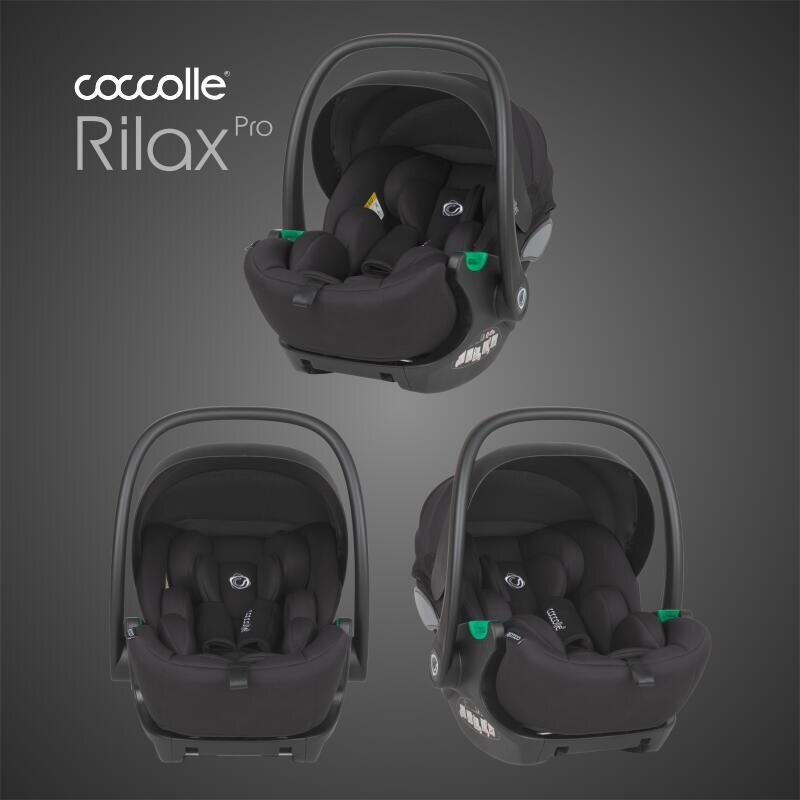 COCCOLLE Scoica auto iSize Rilax Black cu tetiera ajustabila