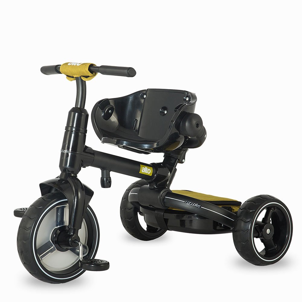 COCCOLLE Tricicleta pentru copii Alto Red multifunctionala pliabila cu spatar ajustabil in doua pozitii roti Eva si greutate maxima admisa 25 kg